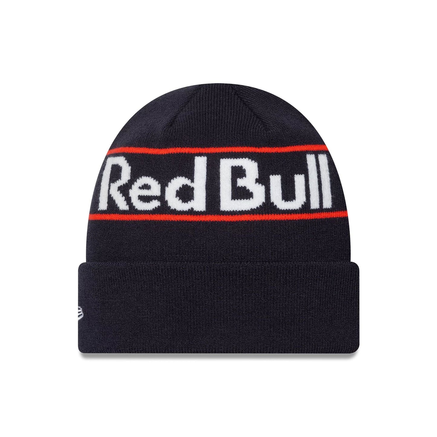 Red Bull Racing Team Wordmark Cuff Knit Beanie Hat Dark Blue