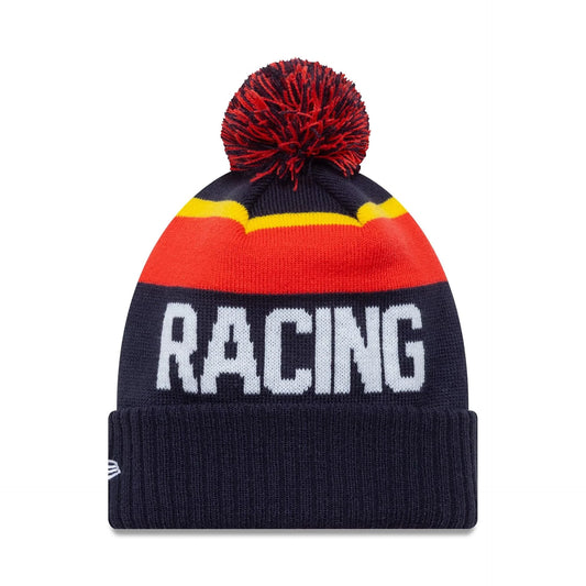 Red Bull Racing Wordmark Cuff Knit Beanie Hat Dark Blue