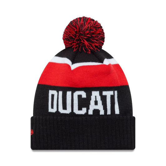 Ducati Motor Logo Sport Knit Beanie Hat Black