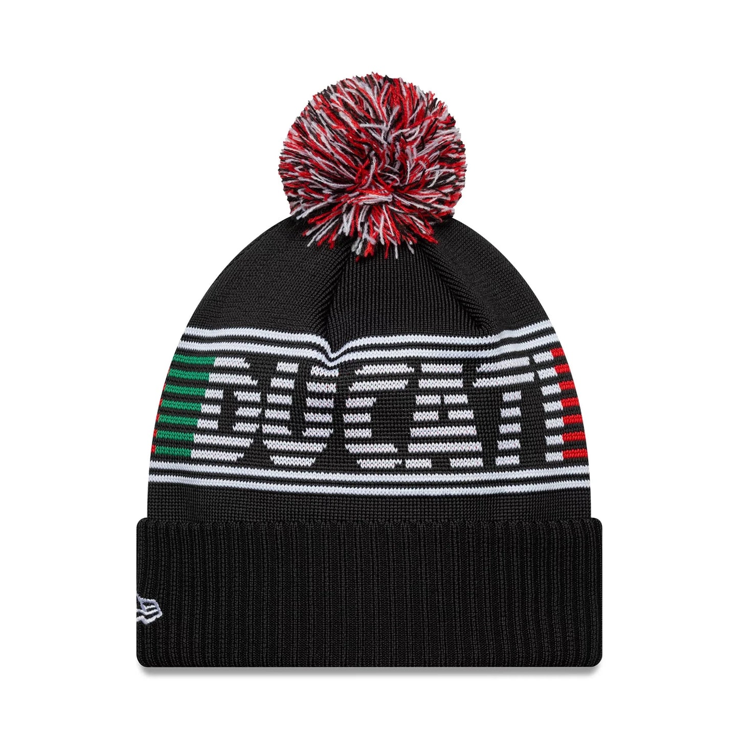 Ducati Motor Logo Bobble Knit Beanie Hat Black