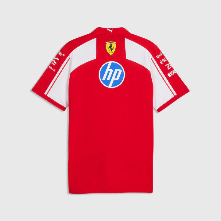 Scuderia Ferrari F1 2026 Kids Team Polo Shirt Red
