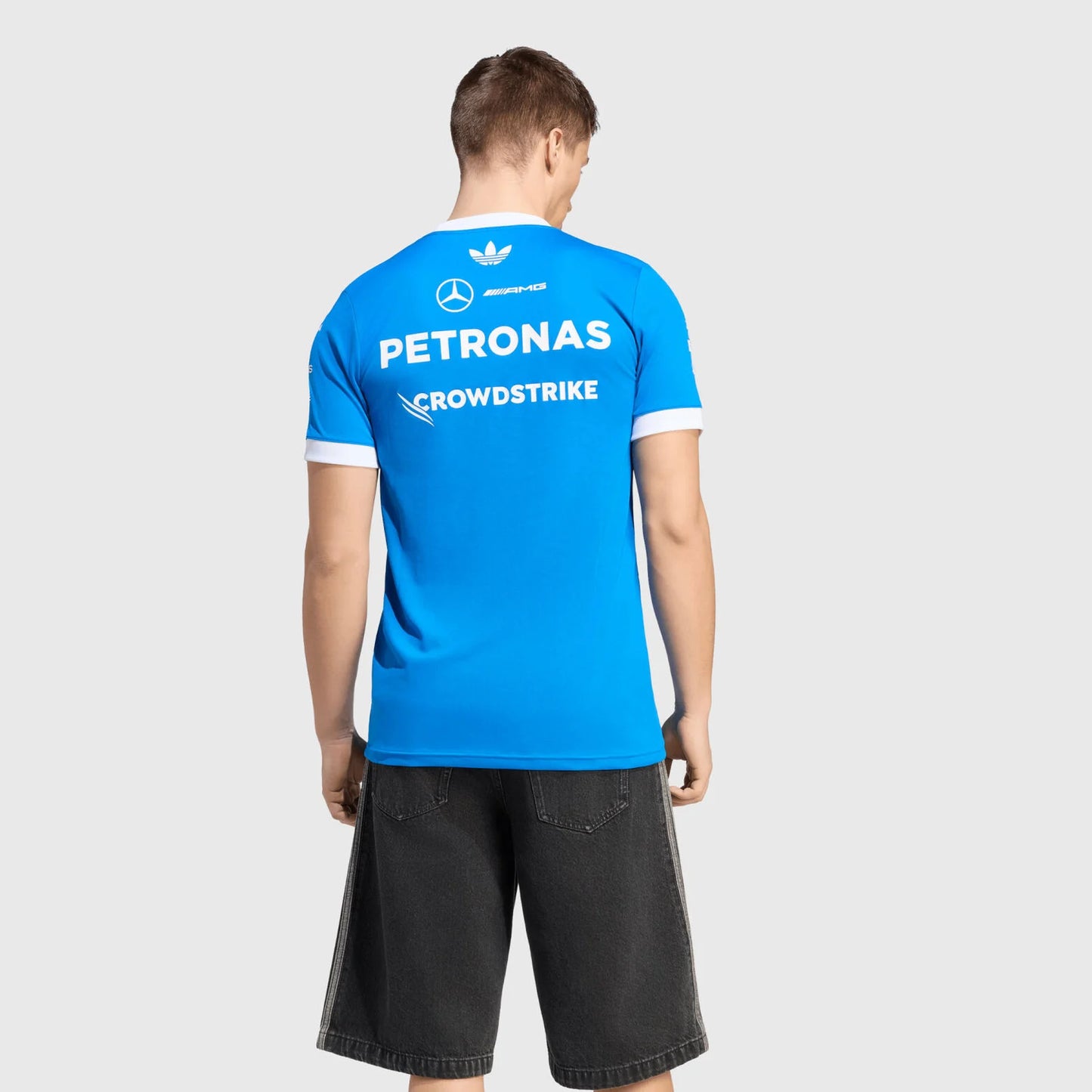 Mercedes AMG Petronas F1 Men's Special Edition Silverstone Driver T-Shirt Blue