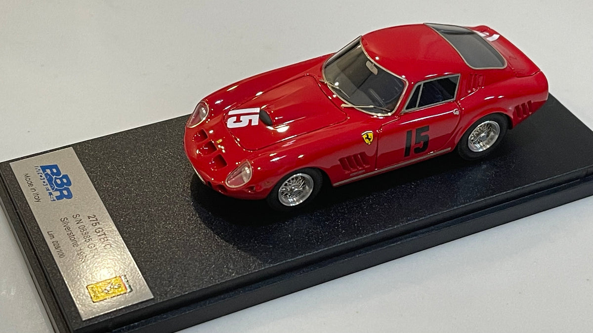 BBR 1/43 Ferrari 275 GTB/C 06885GT/C Silverstone 1965 Red No. 15 BBR165C