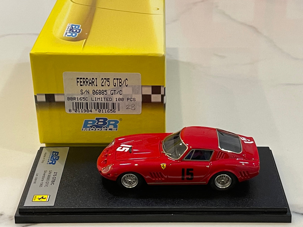 BBR 1/43 Ferrari 275 GTB/C 06885GT/C Silverstone 1965 Red No 
