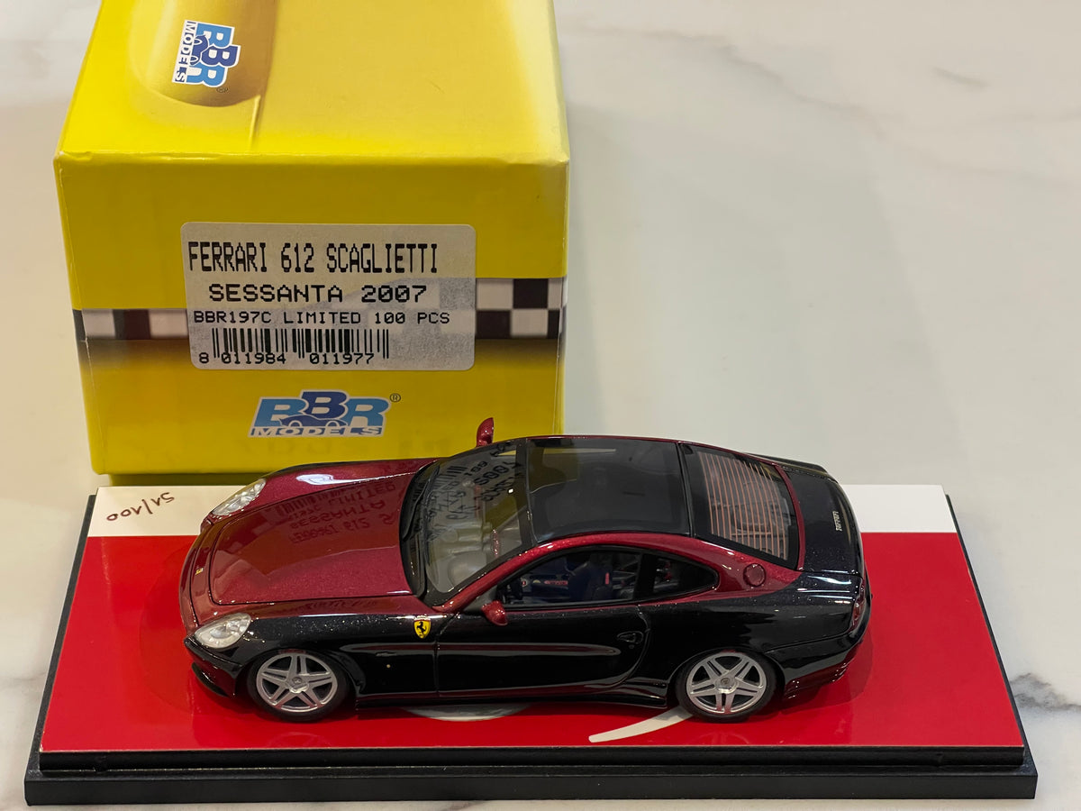 BBR 1/43 Ferrari 612 Scaglietti Sessanta 2007 Met. Black/Dark Red BBR197C