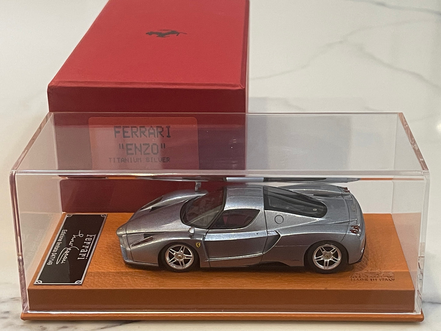 BBR 1/43 Ferrari Enzo Show 2002 Titanium Silver BBR279990347