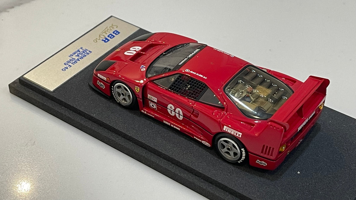 BBR 1/43 Ferrari F40 LM Michelotto IMSA Laguna Seca 1989 Red No. 60 BG09B