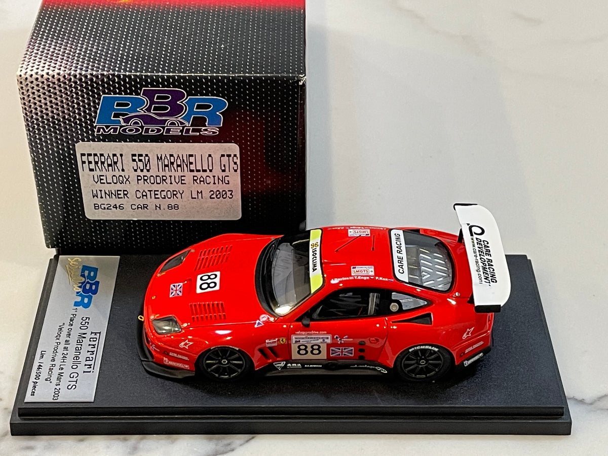 BBR 1/43 Ferrari 550 Maranello GTS 24 Hours Le Mans 2003 Red 