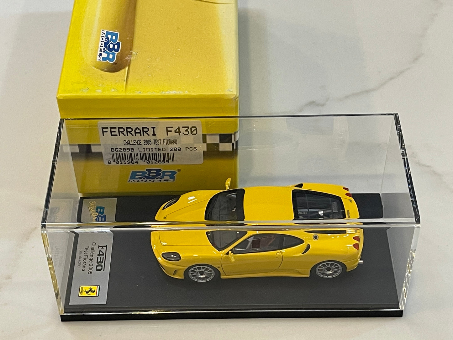 BBR 1/43 Ferrari F430 Challenge Test Fiorano 2005 Yellow BG289B