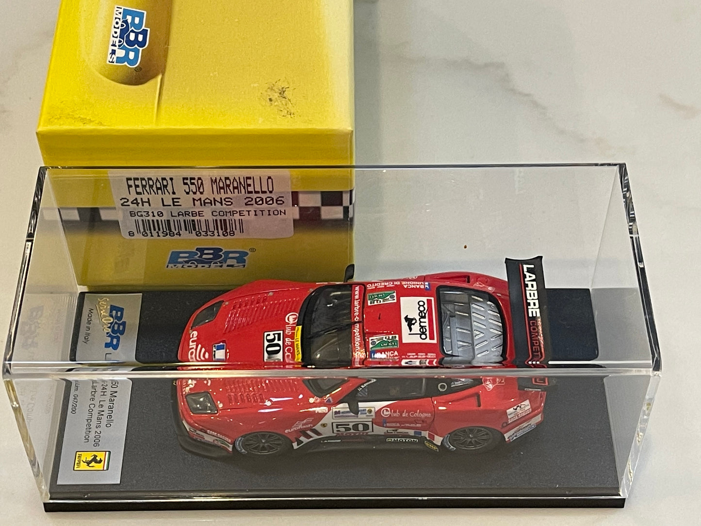 BBR 1/43 Ferrari 550 Maranello 24 Hours Le Mans 2006 Red No. 50 BG310