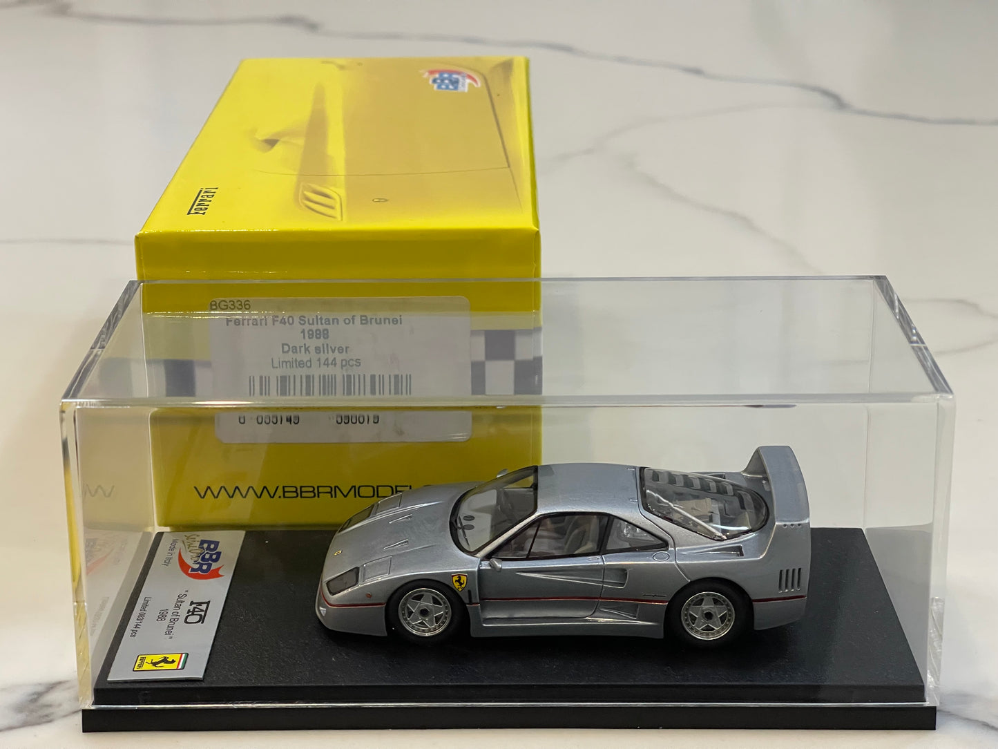 BBR 1/43 Ferrari F40 Sultan of Brunei 1988 Dark Silver BG336