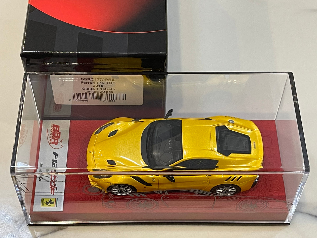 BBR 1/43 Ferrari F12 TDF 2016 Giallo Tristrato BBRC177APRE – Paddock  Collection