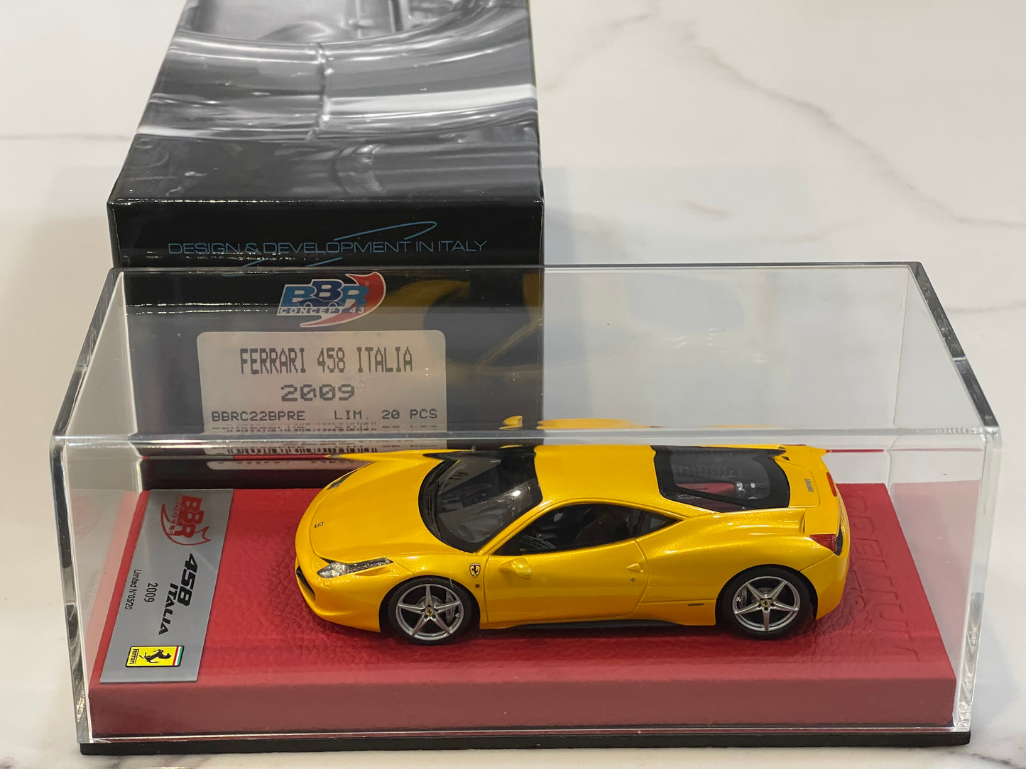 BBR 1/43 Ferrari 458 Italia 2009 Giallo Tristrato BBRC22BPRE