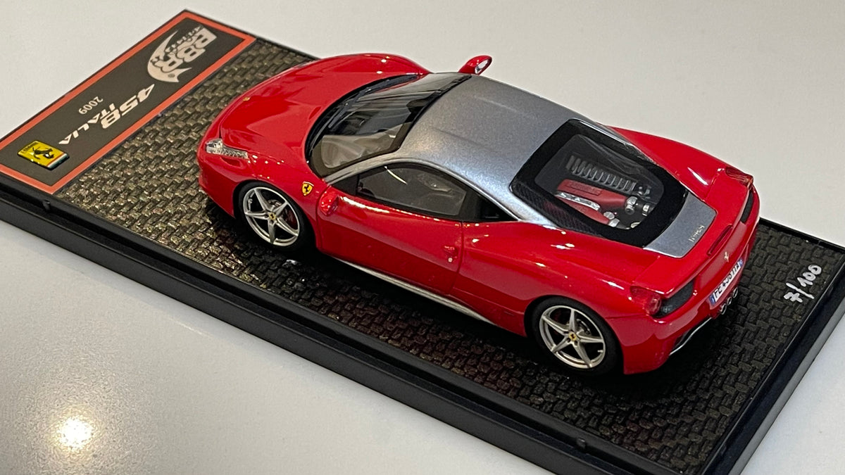 BBR 1/43 Ferrari 458 Italia 2009 Red/Grey BBRC22RG