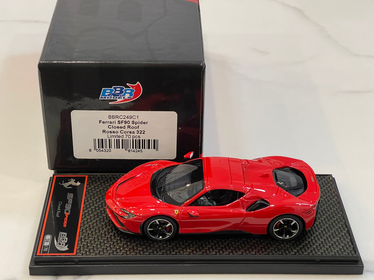 BBR 1/43 Ferrari SF90 Spider Closed Roof 2020 Rosso Corsa