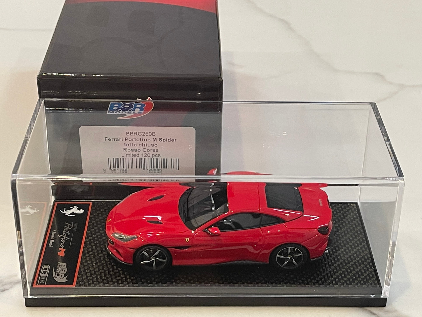 BBR 1/43 Ferrari Portofino M Spider Closed Roof 2020 Rosso Corsa BBRC250B