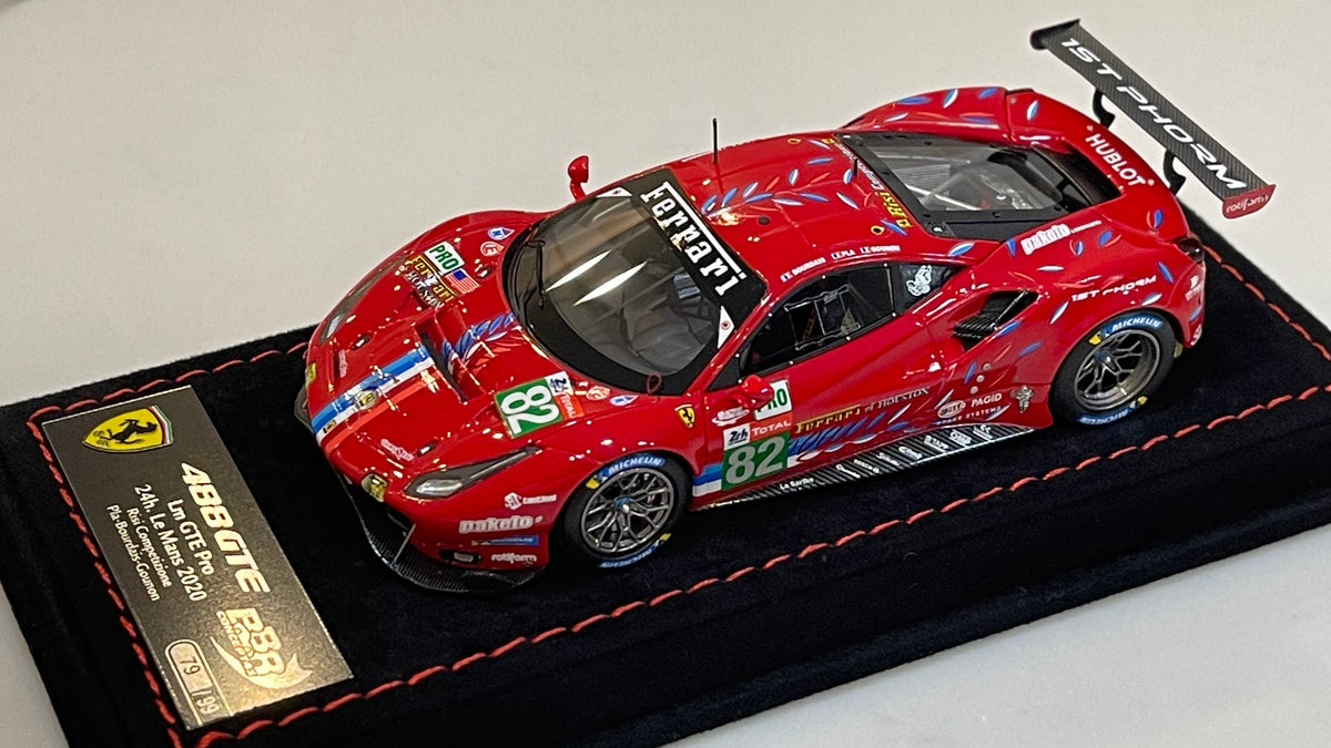 BBR 1/43 Ferrari 488 GTE Pro 24 Hours Le Mans 2020 Red No. 82 BBRC254 –  Paddock Collection