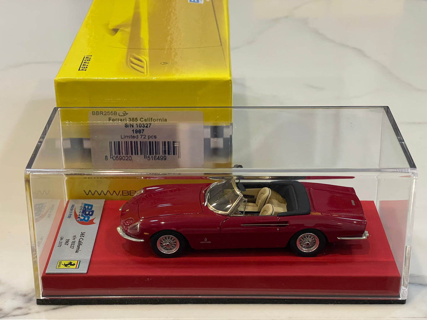 BBR 1/43 Ferrari 365 California 10327GT 1967 Met. Red BBR255BLB