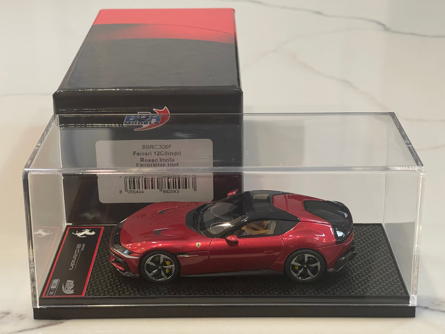 BBR 1/43 Ferrari 12Cilindri Panoramic Roof Rosso Imola BBRC306F