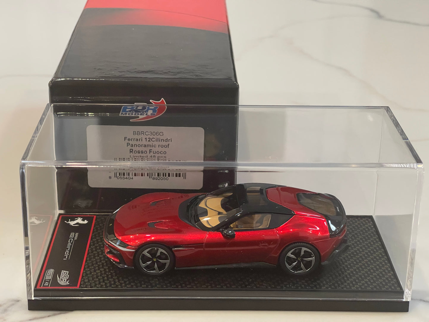 BBR 1/43 Ferrari 12Cilindri Panoramic Roof 2025 Rosso Fuoco BBRC306G