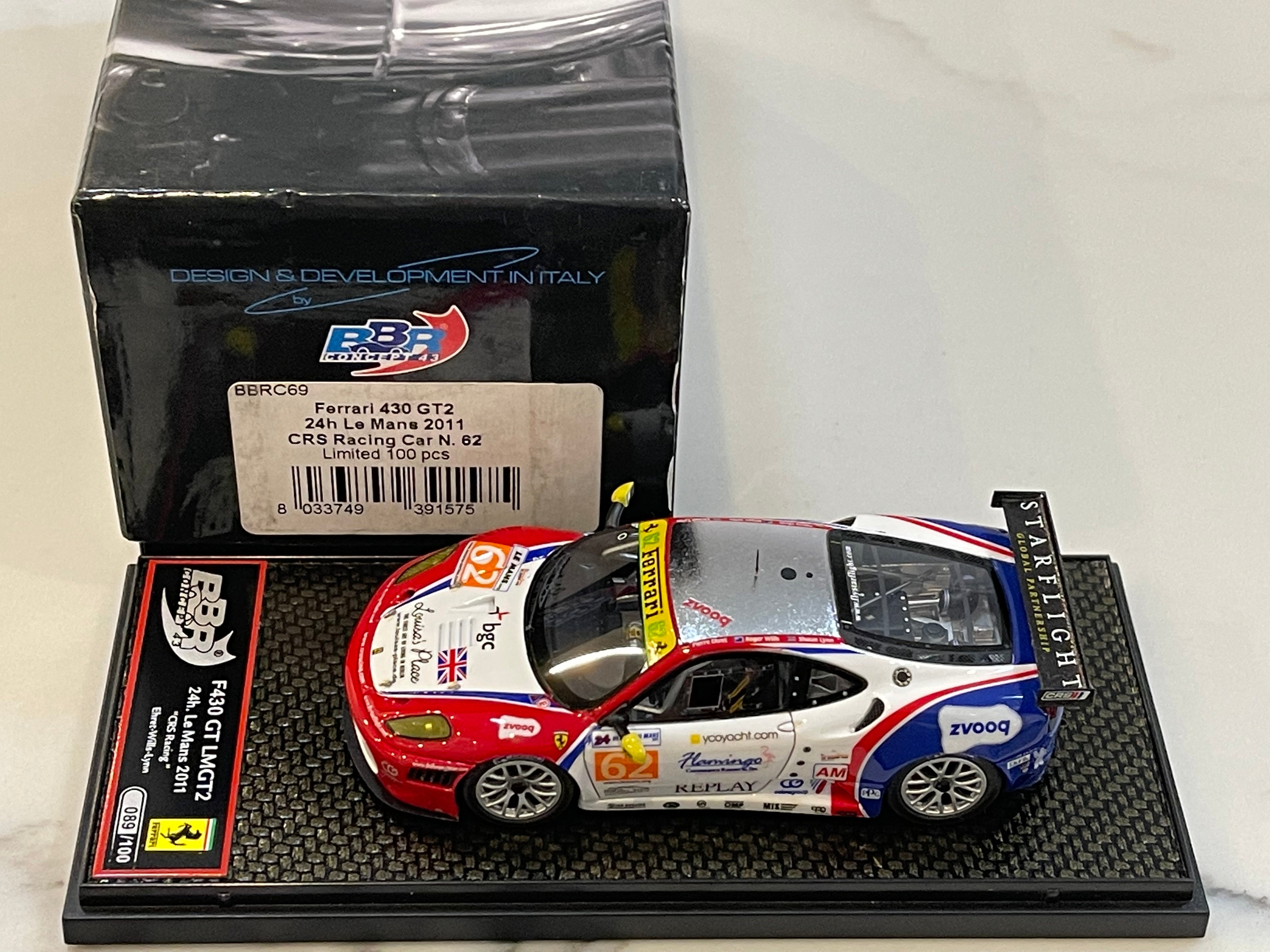 BBR Models 2008 Ferrari FERRARI F430 GT2 - 24h Le Mans 2008 #90 - White BBR Models 2008 Ferrari FERRARI F430 GT2 - 24h Le Mans 2008 #90 - White
