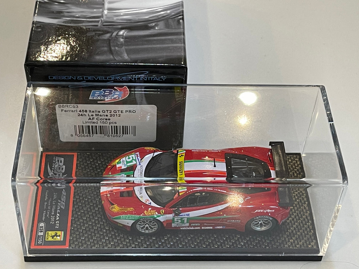 BBR 1/43 Ferrari 458 Italia GT2 GTE Pro 24 Hours Le Mans 2012 Red No. 51  BBRC93