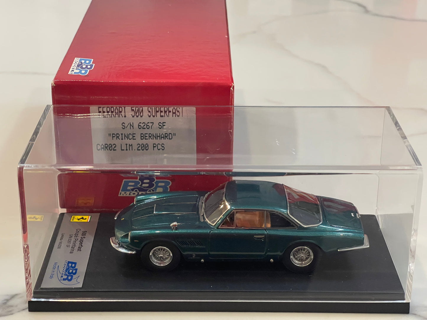 BBR 1/43 Ferrari 500 Superfast 06267SF Prince Bernhard 1964 Met. Green CAR02