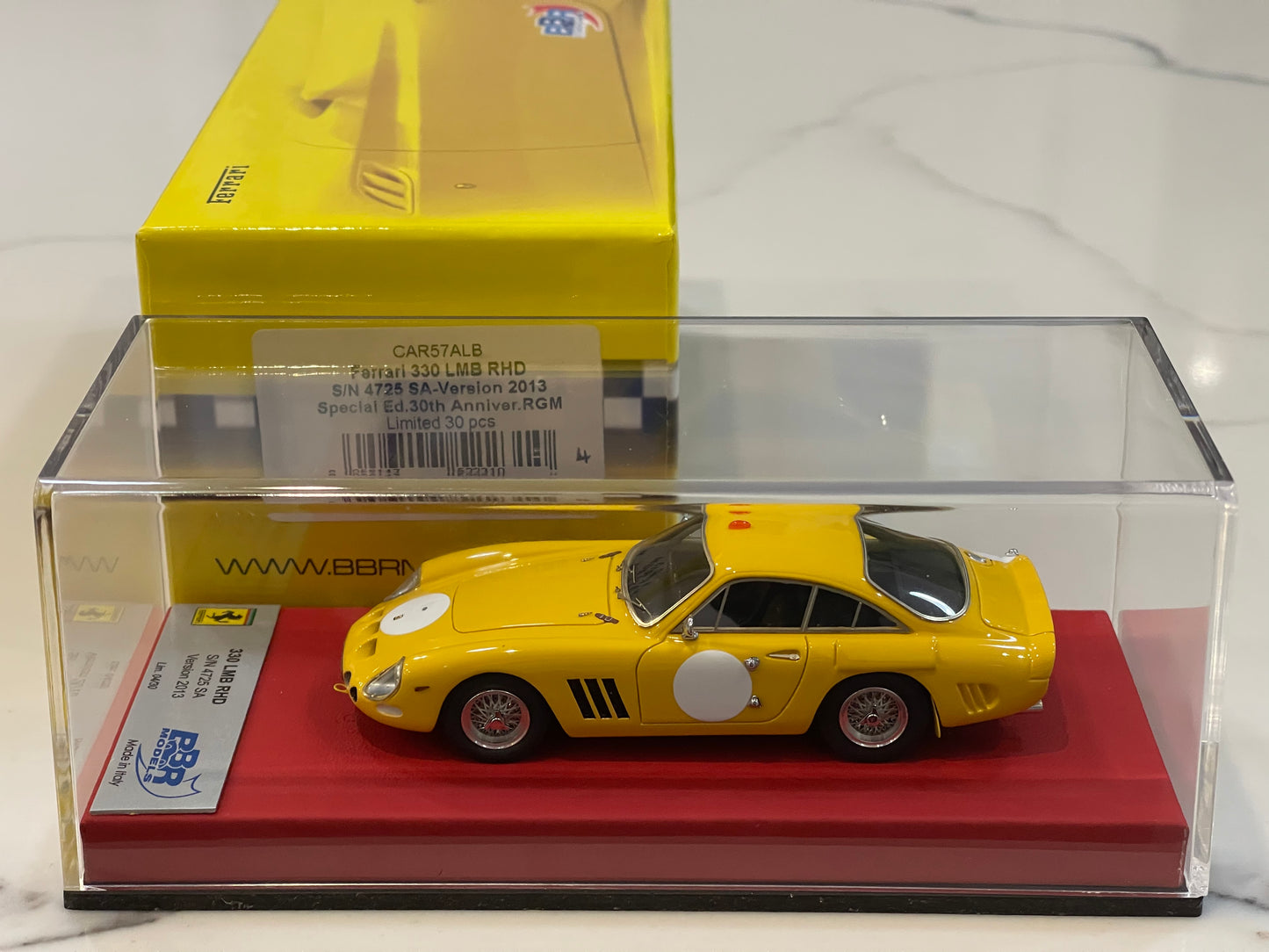 BBR 1/43 Ferrari 330 LMB RHD 4025SA 1963 Yellow CAR57ALB