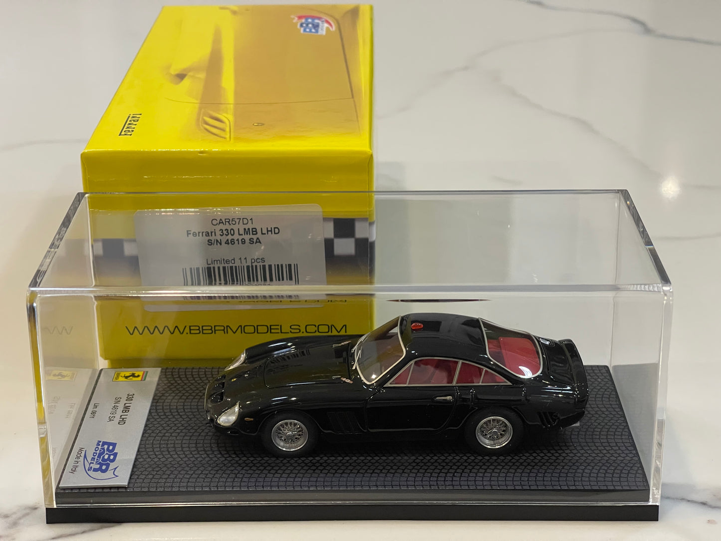 BBR 1/43 Ferrari 330 LMB RHD 4619SA 1963 Black CAR57D1