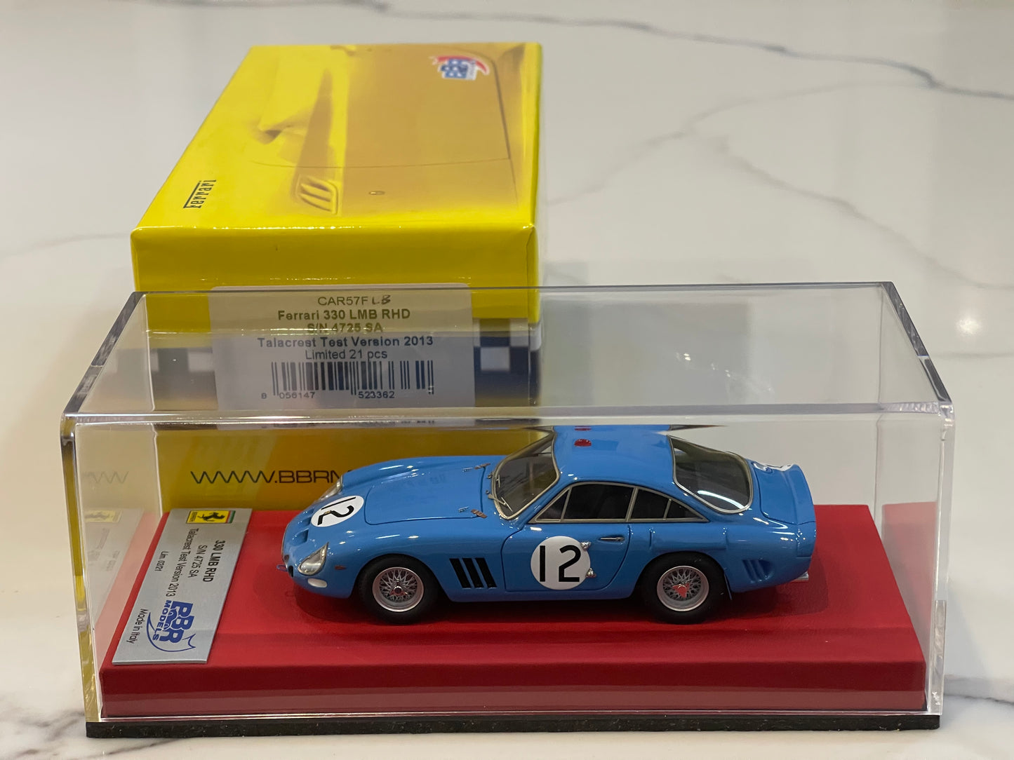 BBR 1/43 Ferrari 330 LMB RHD 4025SA 1963 Blue No. 12 CAR57FLB