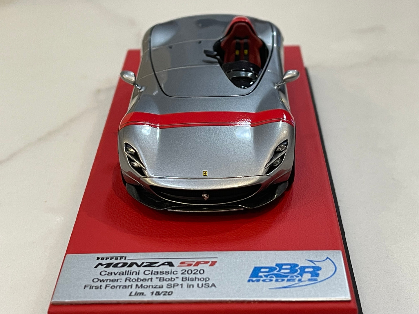 BBR 1/43 Ferrari Monza SP1 2019 Grigio Ferro CAR60LB