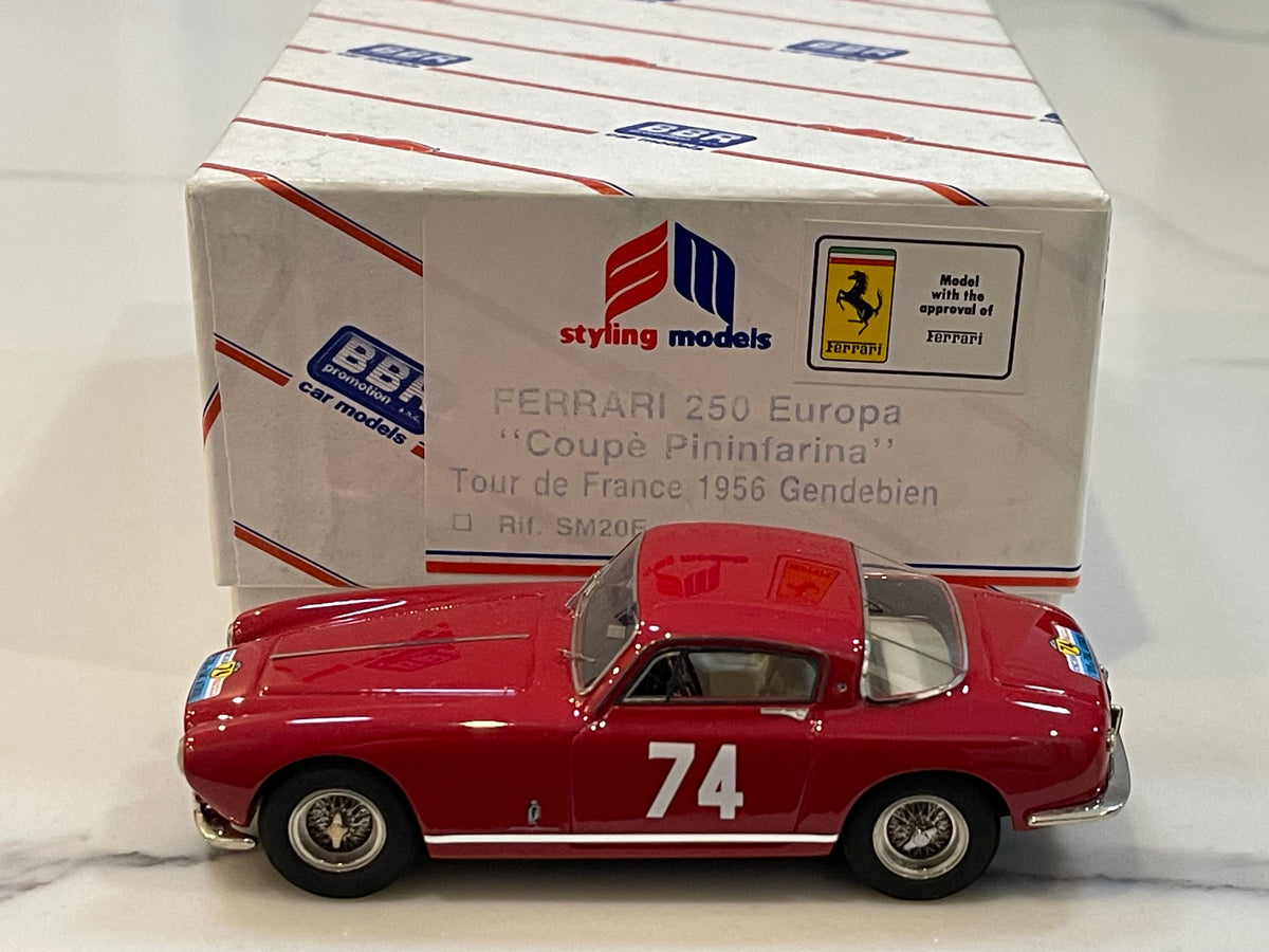 BBR 1/43 Ferrari 250 Europa Coupe PF Tour de France 1956 Red No. 74 SM –  Paddock Collection