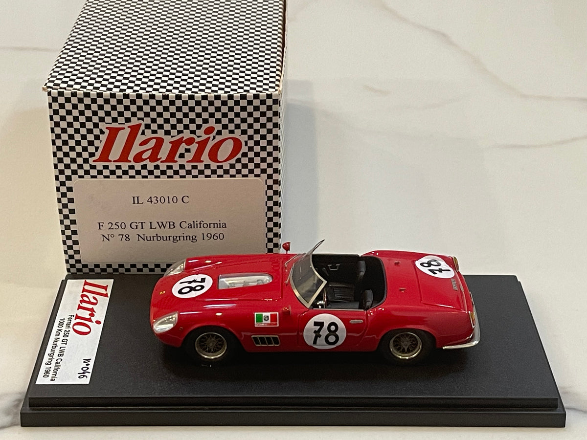 Ilario 1/43 Ferrari 250 GT LWB California Nurburgring 1960 Red No. 78  IL43010C