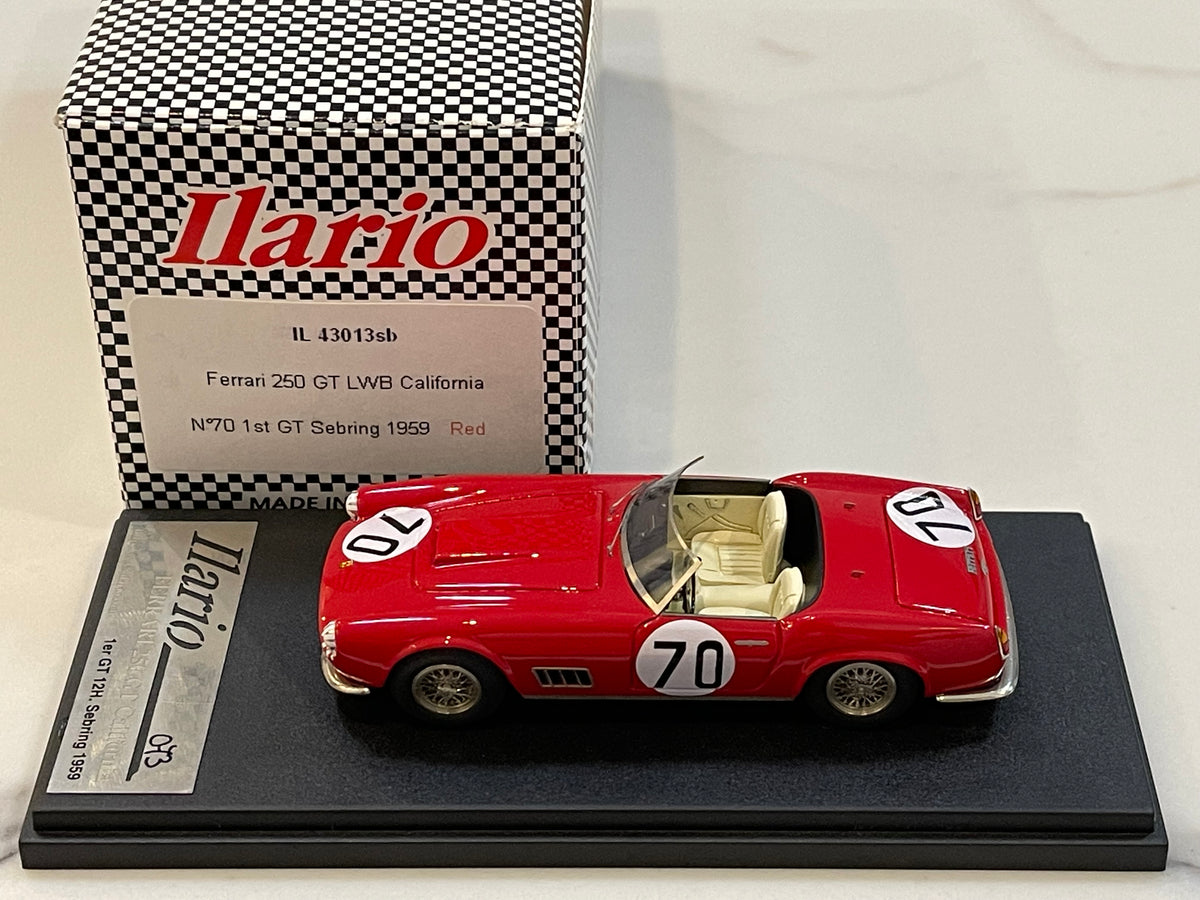 Ilario 1/43 Ferrari 250 GT LWB California Sebring 1959 Red No. 70 IL43013SB