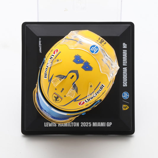 Scuderia Ferrari F1 Team Lewis Hamilton 2025 Miami GP Mini Helmet Yellow - 1:5 Scale