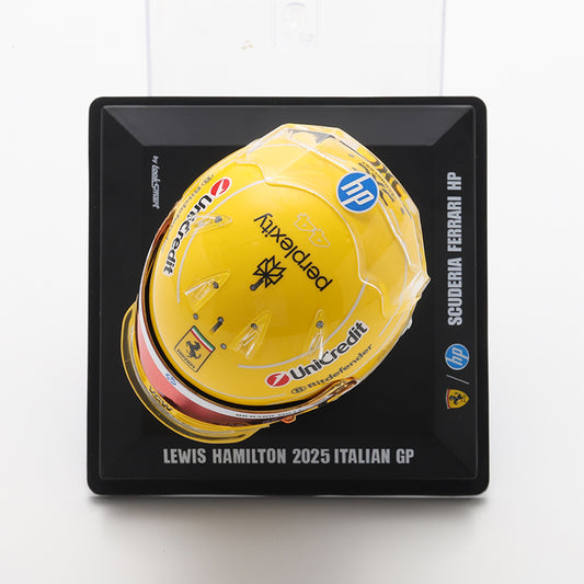 Scuderia Ferrari F1 Team Lewis Hamilton 2025 Monza GP Mini Helmet Yellow - 1:5 Scale