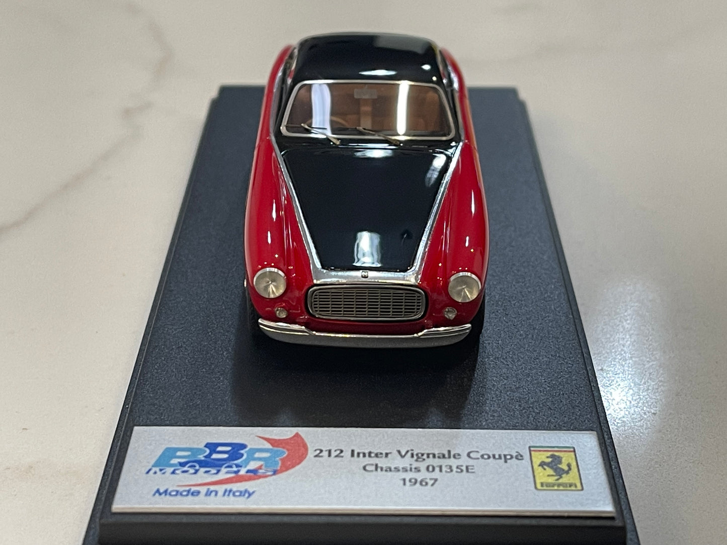 BBR 1/43 Ferrari 212 Inter Vignale Coupe 0135E 1967 Red/Black BBR190C