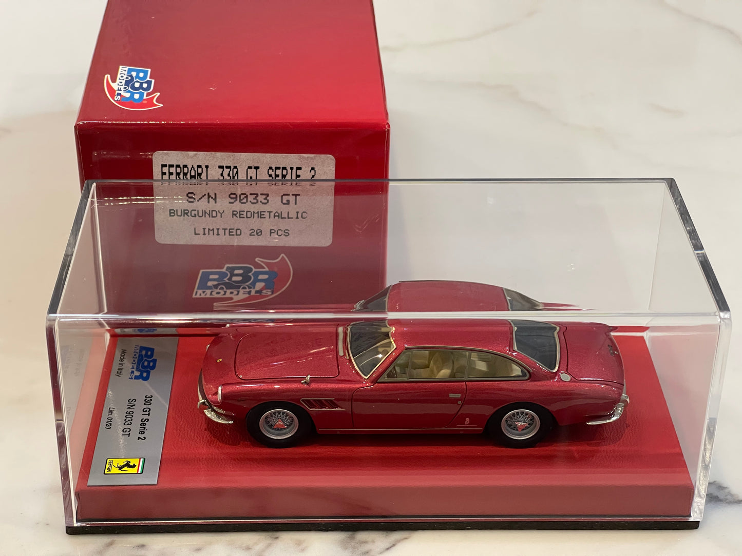 BBR 1/43 Ferrari 330 GT 2+2 Series II 9033GT 1967 Met. Red BBR227SRMLB 01/20