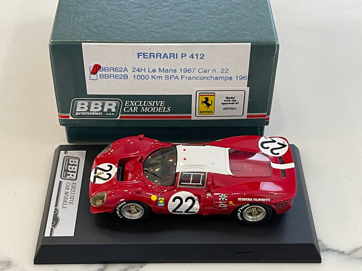 BBR 1/43 Ferrari 412P 24 Hours Le Mans 1967 Red No. 22 BBR62A