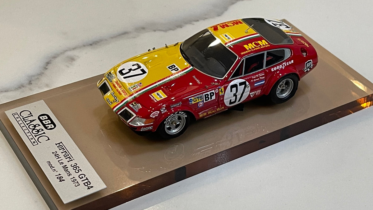 BBR 1/43 Ferrari 365 GTB4 24 Hours Le Mans 1973 Red/Yellow No