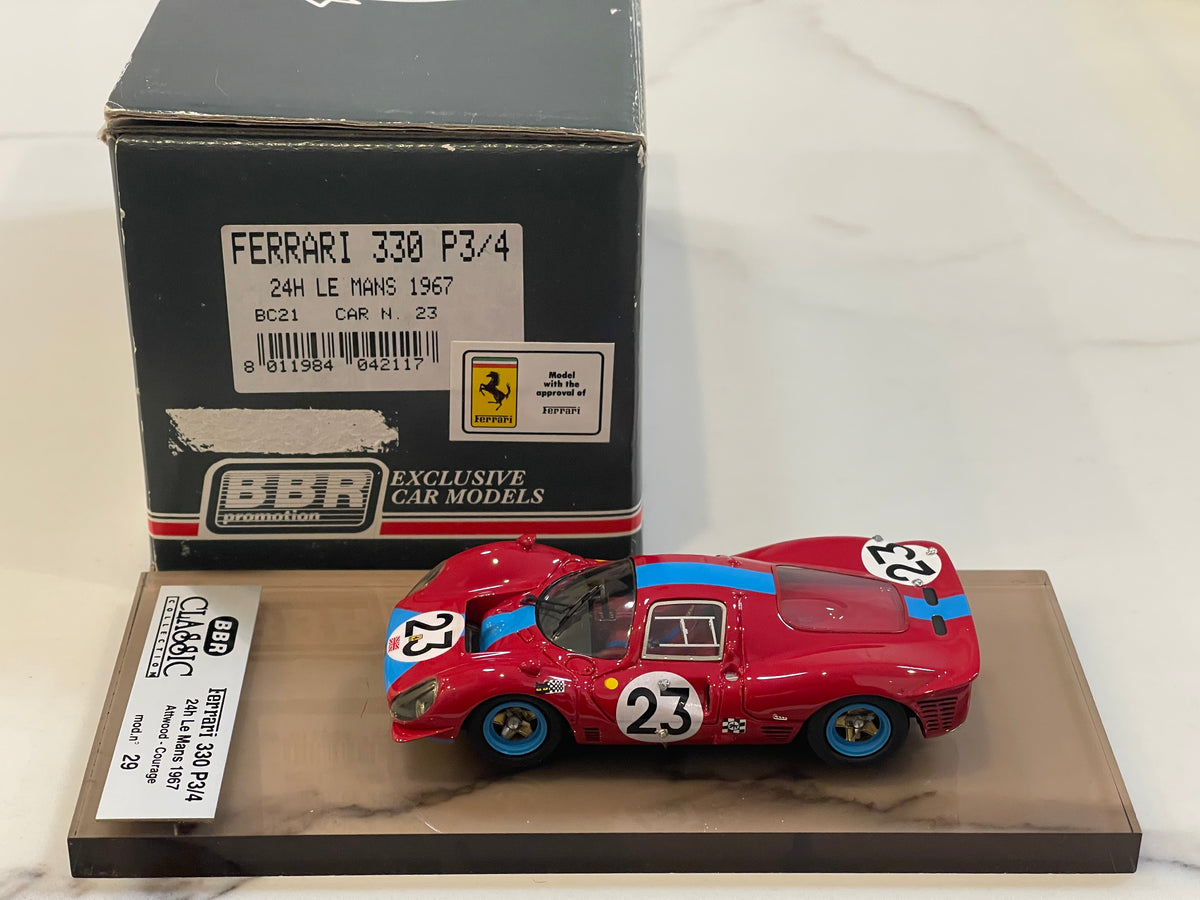 BBR 1/43 Ferrari 330 P3/4 24 Hours Le Mans 1967 Red No. 23 BC21