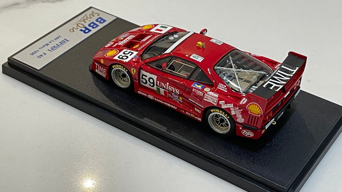 BBR 1/43 Ferrari F40 24 Hours Le Mans 1996 Red No. 59 BG113 – Paddock  Collection