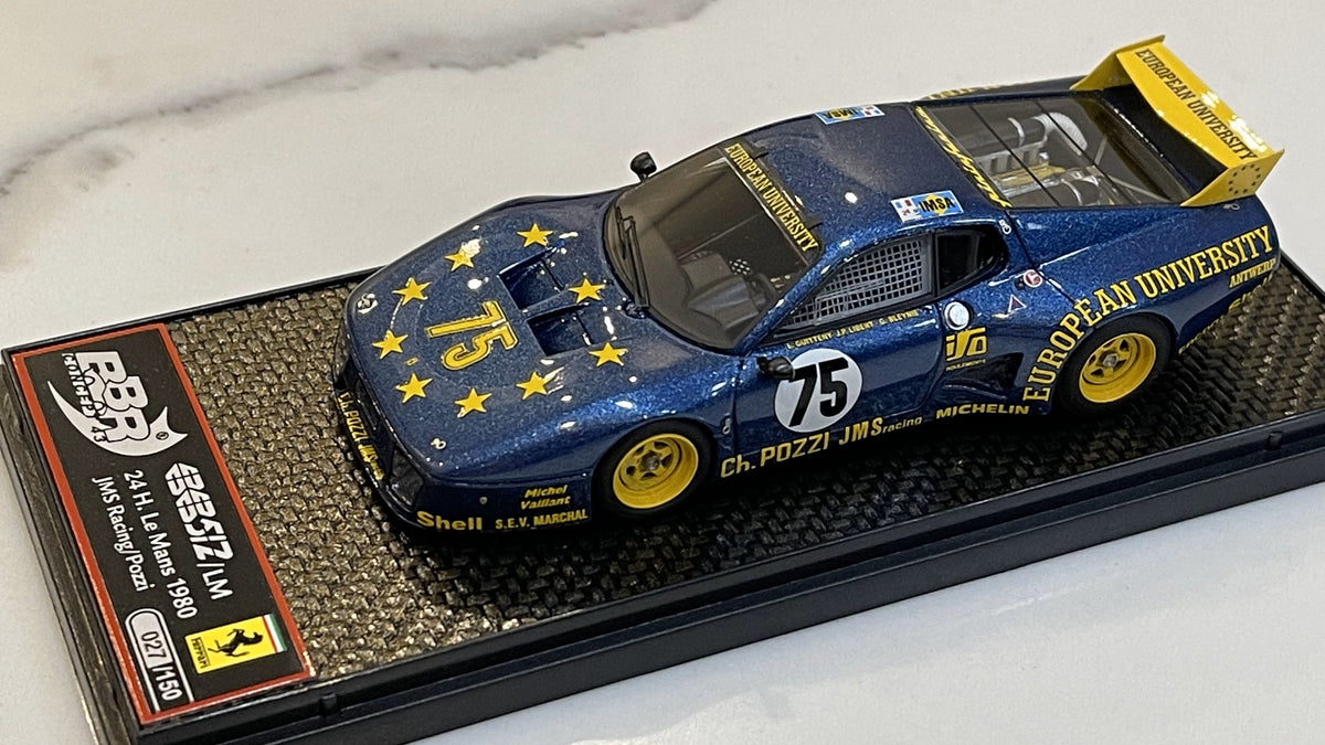 BBR 1/43 Ferrari 512 BBLM 24 Hours Le Mans 1980 Blue No. 75 BBRC38