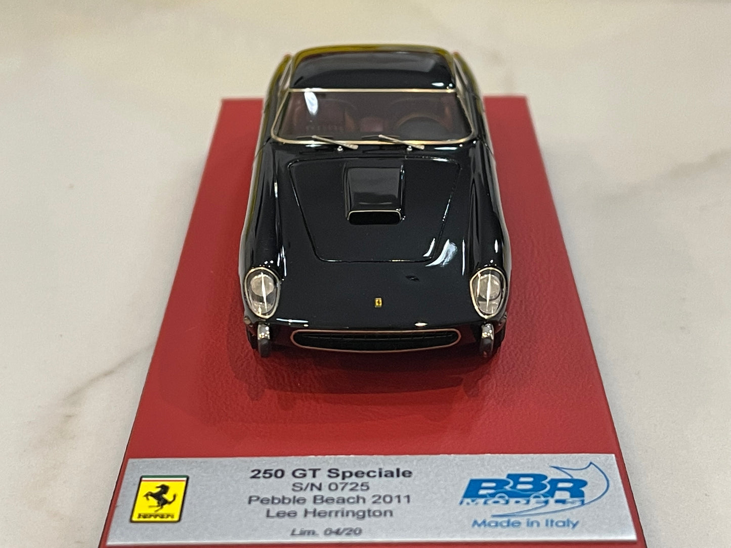 BBR 1/43 Ferrari 250 GT Speciale 0725GT Pebble Beach 2011 Black CAR24DLB