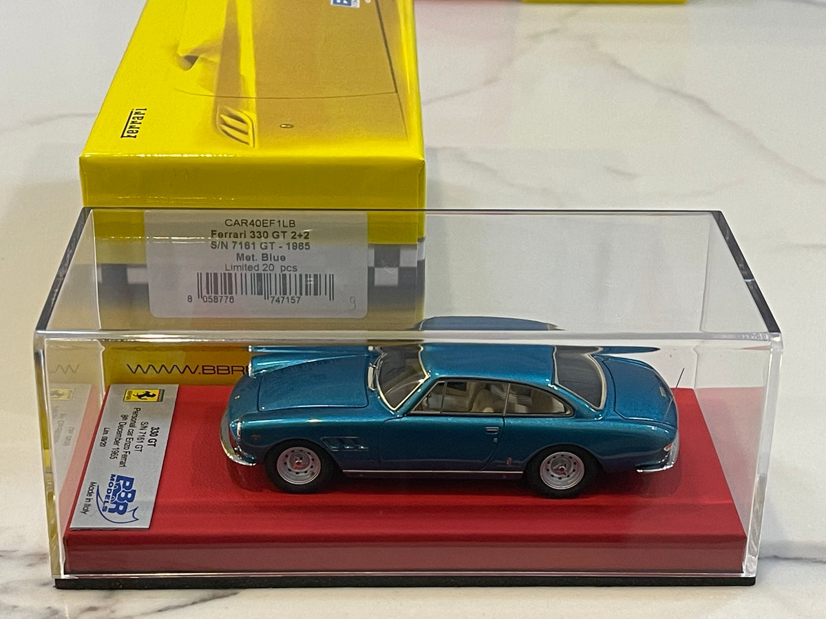 BBR 1/43 Ferrari 330 GT 2+2 7161GT 1965 Met. Blue CAR40EF1LB – Paddock  Collection