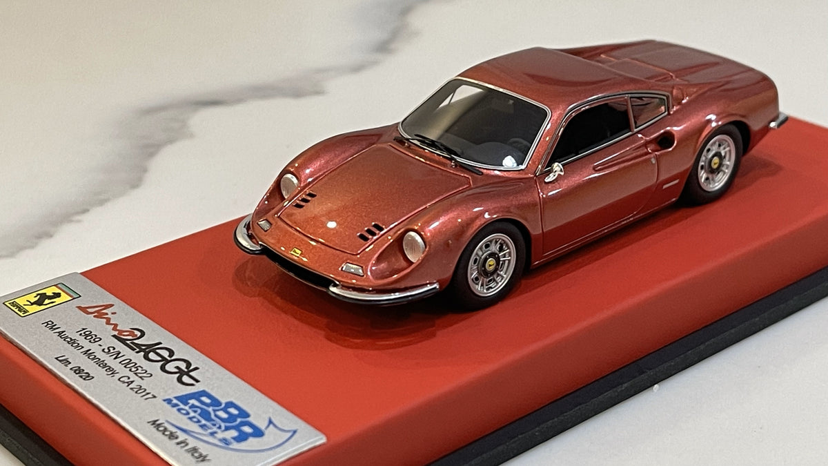 BBR 1/43 Ferrari Dino 246 GT 00522GT 1969 Met. Red CAR47CLB