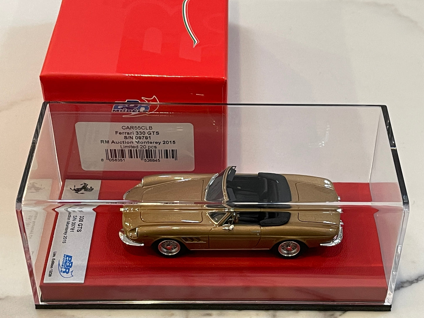 BBR 1/43 Ferrari 330 GTS 09781GT 1967 Met. Gold CAR55CLB