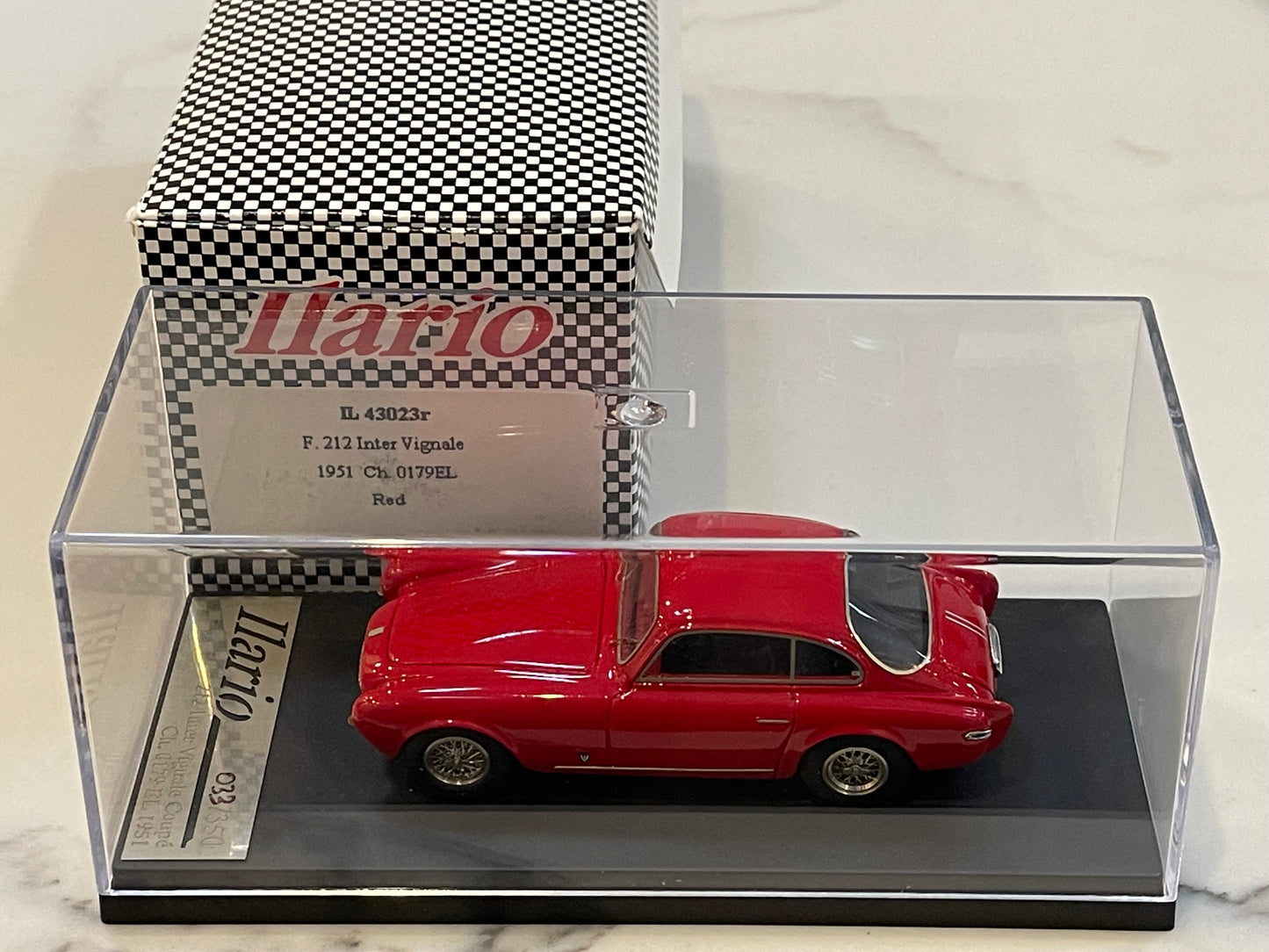 Ilario 1/43 Ferrari 212 Inter Vignale Coupe 0179EL 1951 Red IL43023R