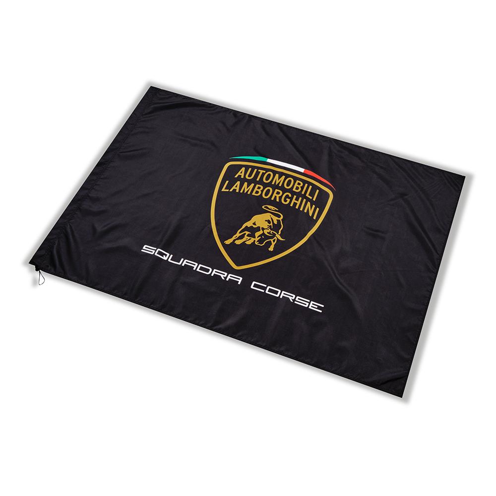 Lamborghini Squadra Corse Flag Black