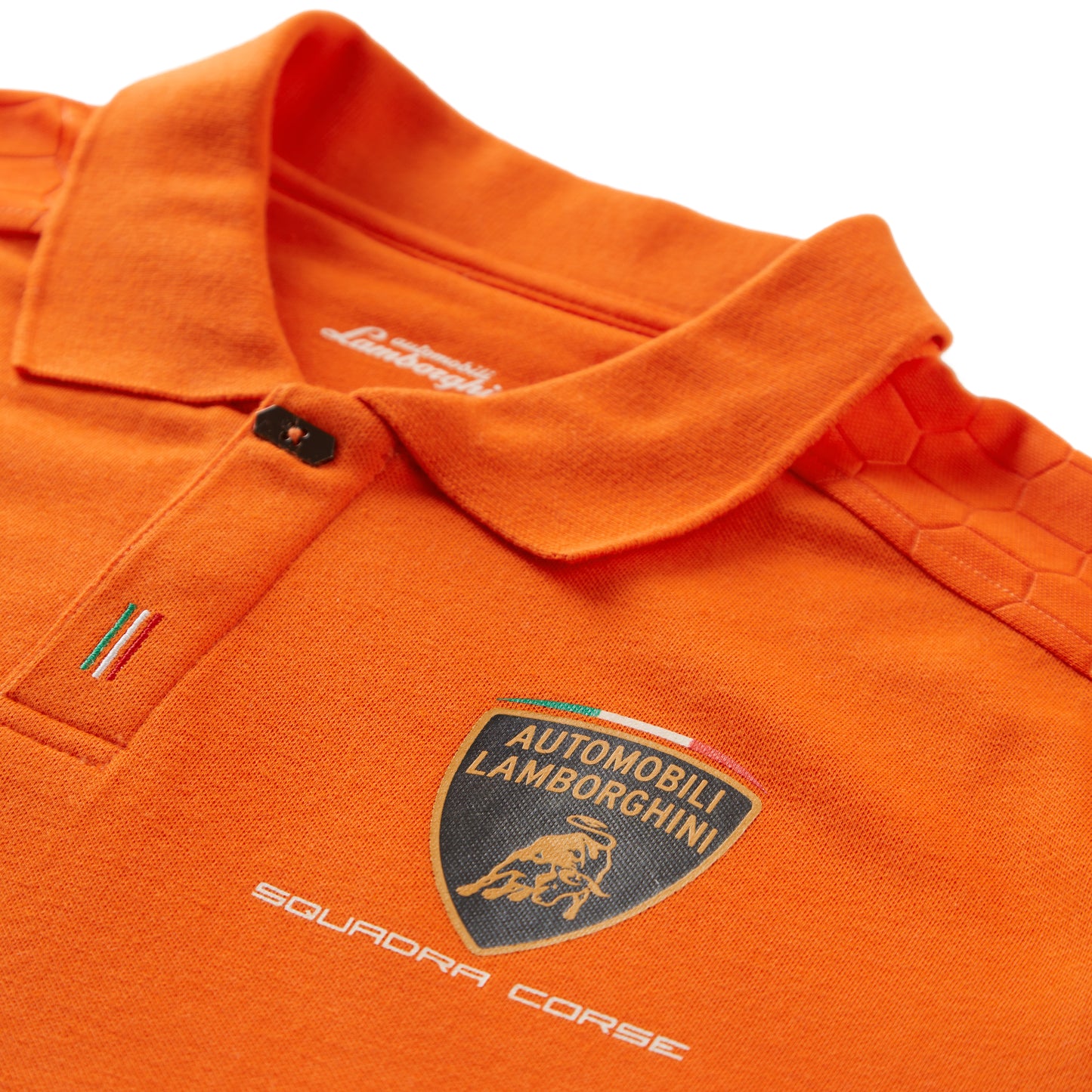 Lamborghini Squadra Corse Men's Travel Polo Shirt Orange